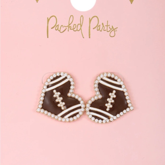Packed Party Jewelry - Packed Party Chocolate and Ivory Heart Earrings